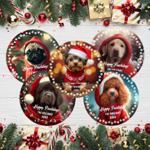 Christmas Happy Pawlidays Dog Lover Photo Ornament