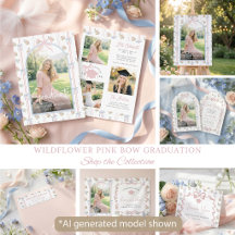 Wildflower Pink Bow Graduation Party