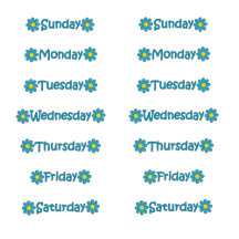 Days of the Week Sticker Sheets