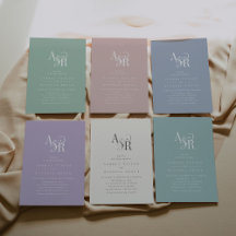 ANDREA Monogram Wedding Suite | Additional Colors