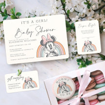 Minnie Mouse Pastel Rainbow Baby Shower