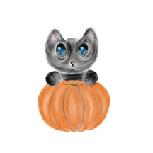 Cute Pumpkin Cat