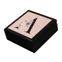Floral Monogram Jewelry/Keepsake/Gift Boxes