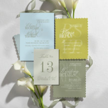 Citrus Blue and Green Modern Wedding Suite