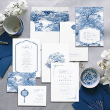 Porcelain-Inspired Chinoiserie Wedding Suite