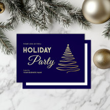 Modern Elegant Foil Christmas Card and Invitation 