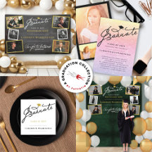 Modern Stylish Graduate Script & Graduation Cap