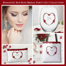 Romantic Red Rose Bridal Party Gift Collection