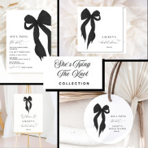 Black Bow She's Tying the Knot Bridal Shower