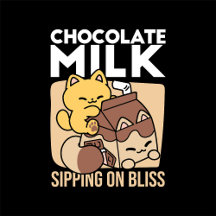 Chocolate Milk Sipping on Bliss – Kawaii Cat Food