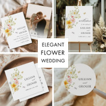 Elegant Wildflower Spring Summer Wedding 