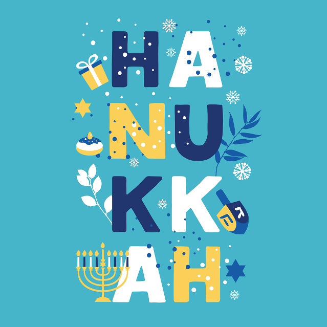 HANUKKAH Menorah Dreidel Designed By Best Dressed Bread