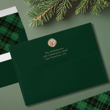 Elegant Green Plaid Christmas