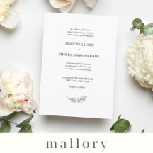 MALLORY - WEDDING - Black and White Botanical