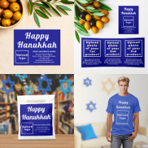 Blue Hanukkah Business Supplies