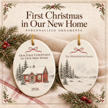 First Christmas in Our New Home Ornaments
