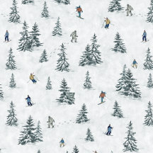 Alpine Skiers and Hidden Yetis - Downhill Skiing 