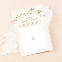 Bunny Pink Floral Girl Baby Shower Collection