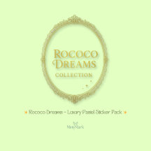 Rococo Dreams 25 Elegant Pastel Sticker Collection