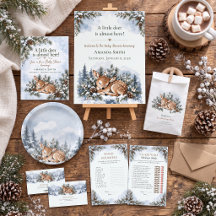Winter Woodland Pine Fawn Baby Shower