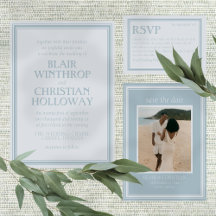 Elegant Coastal Blue Modern Wedding Collection