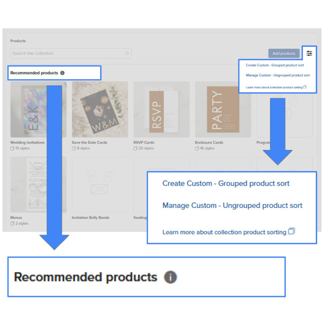 Product Sorting for Collections