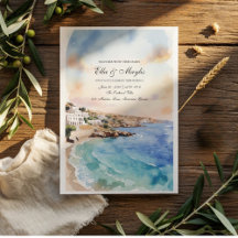 Santorini Wedding Invitation Suite | Mediterranean