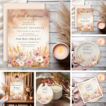 Elegant Autumn Meadow Wildflower Baby Shower Colle