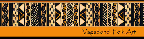 African Royal Kente Cloth Design by Vagabond Folk Art - Virginia Vivier