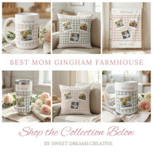 Best Mom Gingham Farmhouse