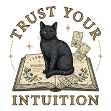 Trust Your Intuition Celestial Black Cat Tarot