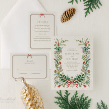 Vintage Botanical Christmas Party Collection
