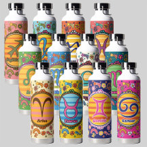 Groovy Zodiac Water Bottles