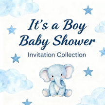 "It's a boy" Baby Shower Invitation Collection 