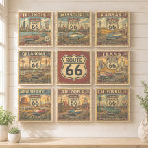 Classic Mother Road Stamp Collection