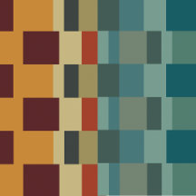 Mid-Century Skewed Abstract Check