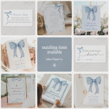 Blue Bow Baby Boy Shower