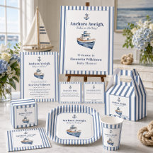 Anchors Aweigh Nautical Baby Shower 