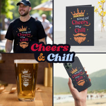 Trendy Colorful Funny King Quote Typography