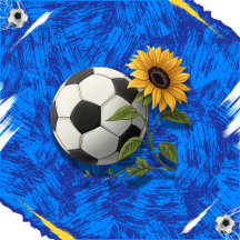Soccer ball and sunflower