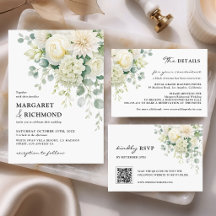 Elegant Sage & Ivory Modern Floral Wedding