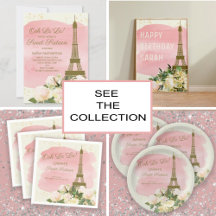 Pink and Gold Eiffel Tower Sweet Sixteen