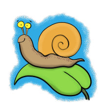 Cute snail for babies and toddlers.