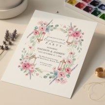 Watercolor Floral Event Invitations Collection