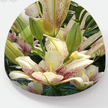 White Lilies Glass Paperweight Collection