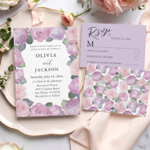 Romantic Watercolor Florals Wedding Collection