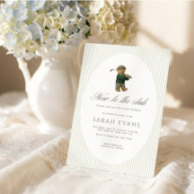 Preppy Teddy Bear Golf Baby Shower New to the Club