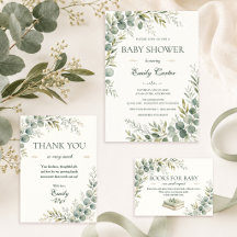 Elegant Greenery Eucalyptus Baby Shower