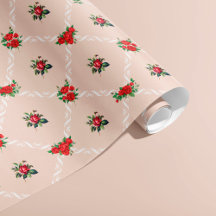 Floral Lattice Wrapping Paper