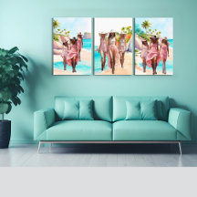 Coastal Cowgirl Pink Trio Tropical Island